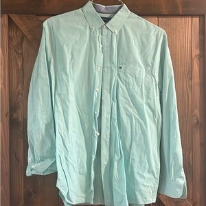 Crown & Ivy Light Green Striped Button-Down Shirt